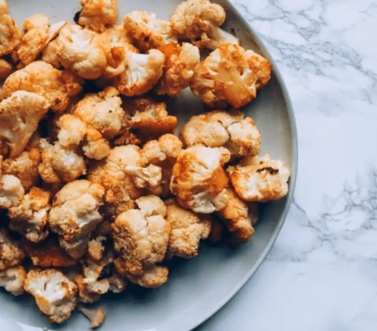 Maple Sriracha Cauliflower Bites plate